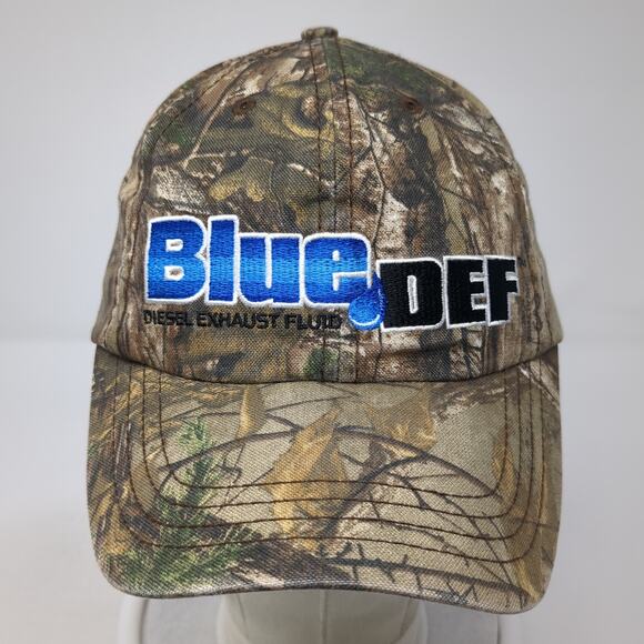 Blue DEF Diesel Exhaust Fluid Strapback Baseball Cap Multicolor OS Camouflage - Picture 2 of 10